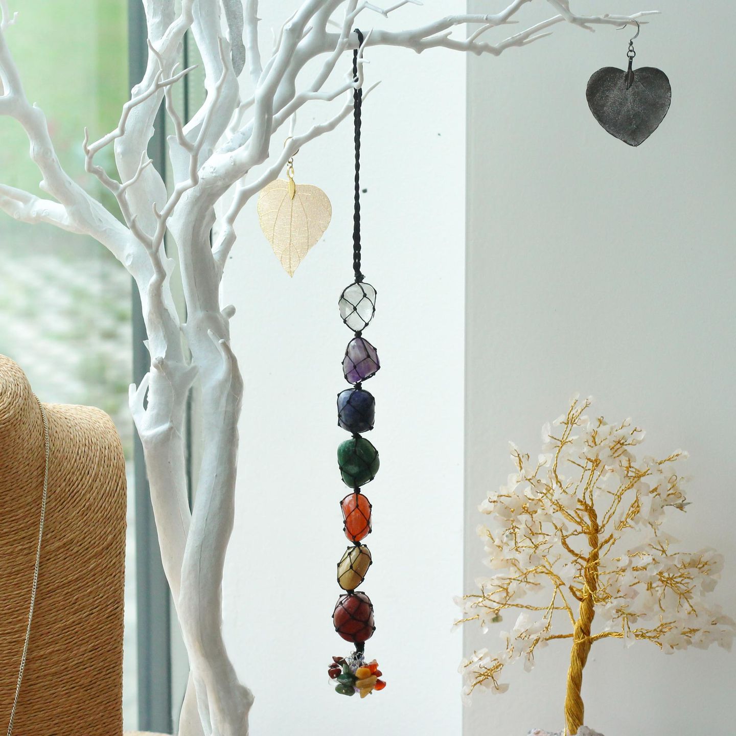 Suspensions Décoratives en Pierres des 7 Chakras