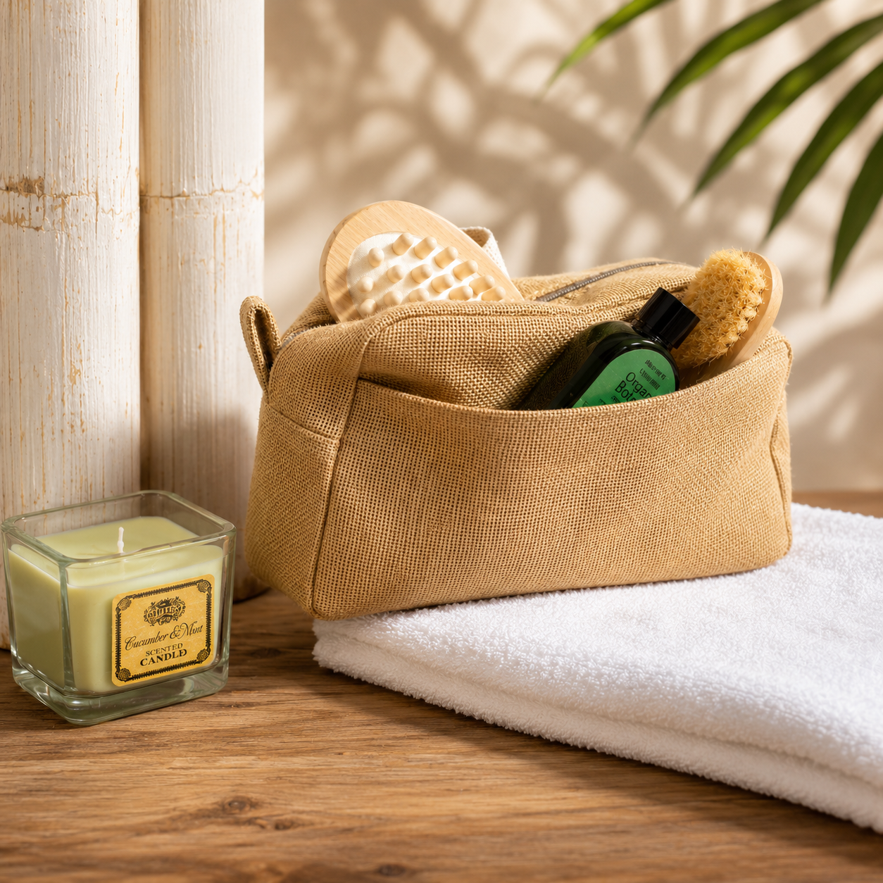 Trousse de toilettes en Jute