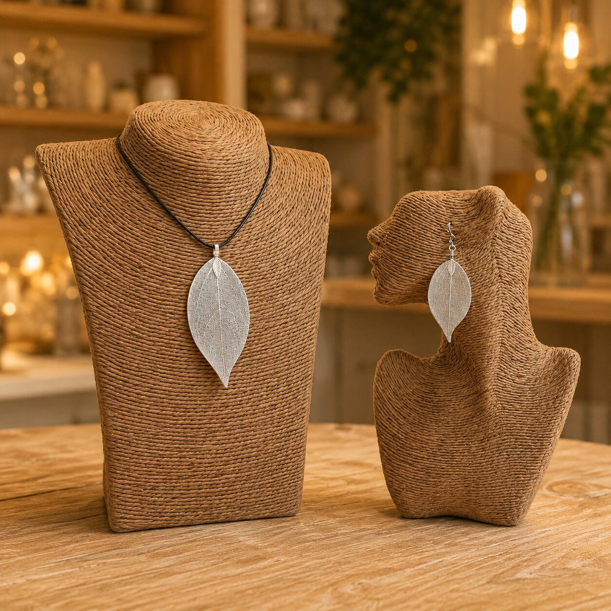 Bijoux en Véritables Feuilles