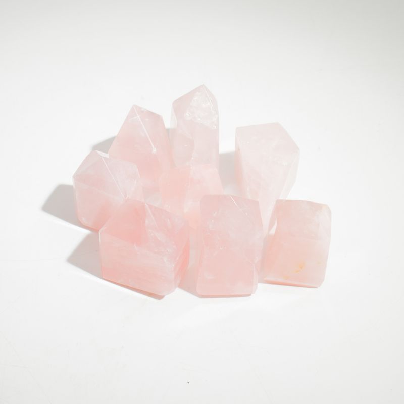 Pointes de gemme en vrac  - Quartz rose indien (env. 8 pièces)