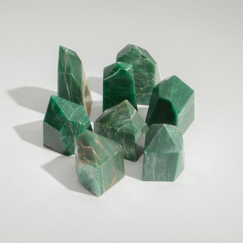 Pointes de gemme en vrac - Jade Indien (env. 8 pièces)