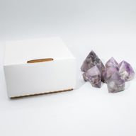 Pointes polies en vrac de pierres précieuses - Améthyste, grade A (environ 5-6 pièces)