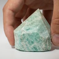Points polies en vrac de pierres gemmes de haute qualité - amazonite indienne (environ 5-6 pièces)