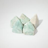 Points polies en vrac de pierres gemmes de haute qualité - amazonite indienne (environ 5-6 pièces)