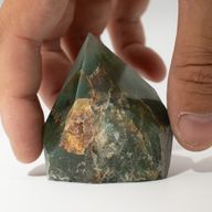 Pointes polies en pierres précieuses en vrac - Aventurine verte (environ 5 à 6 pièces)