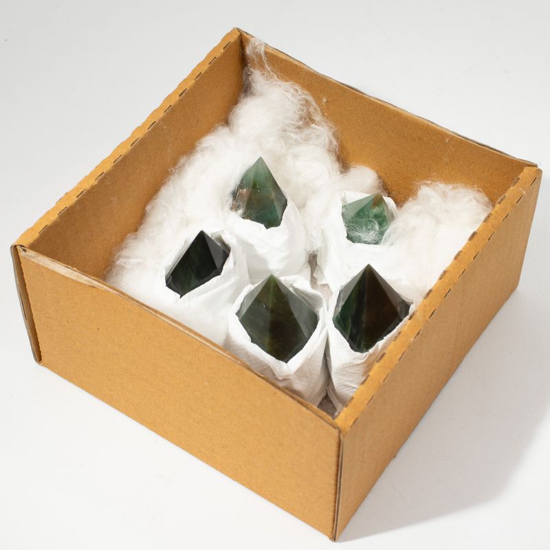 Pointes polies en pierres précieuses en vrac - Aventurine verte (environ 5 à 6 pièces)