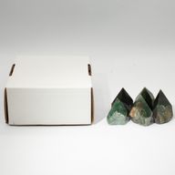 Pointes polies en pierres précieuses en vrac - Aventurine verte (environ 5 à 6 pièces)