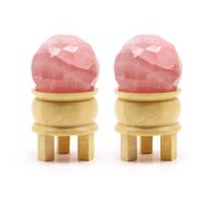 Boule de Guérison à Facettes avec Gemmes et Support - Améthyste