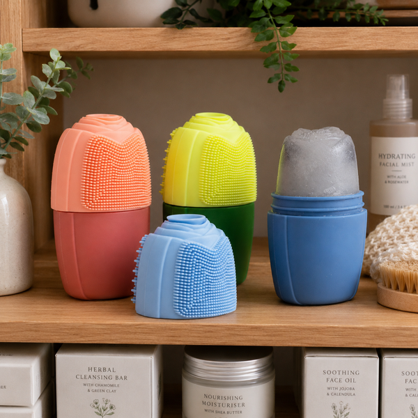 Rouleau de glace en silicone pour le visage