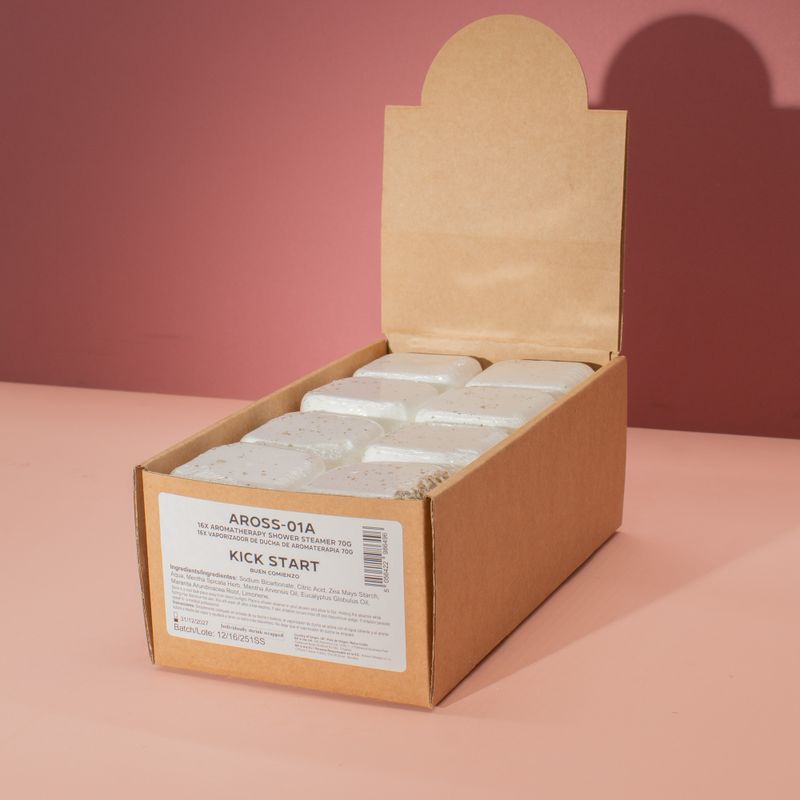 Galets de Douche Aromathérapie 70g - Coup de Fouet  - Menthe poivrée, eucalyptus et herbes