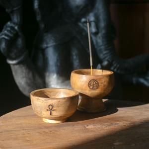 Porte-Encens Artisanaux en Bois Sculpté