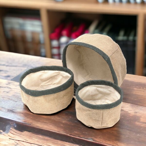 Lots de 3 Paniers en Jute Naturelle