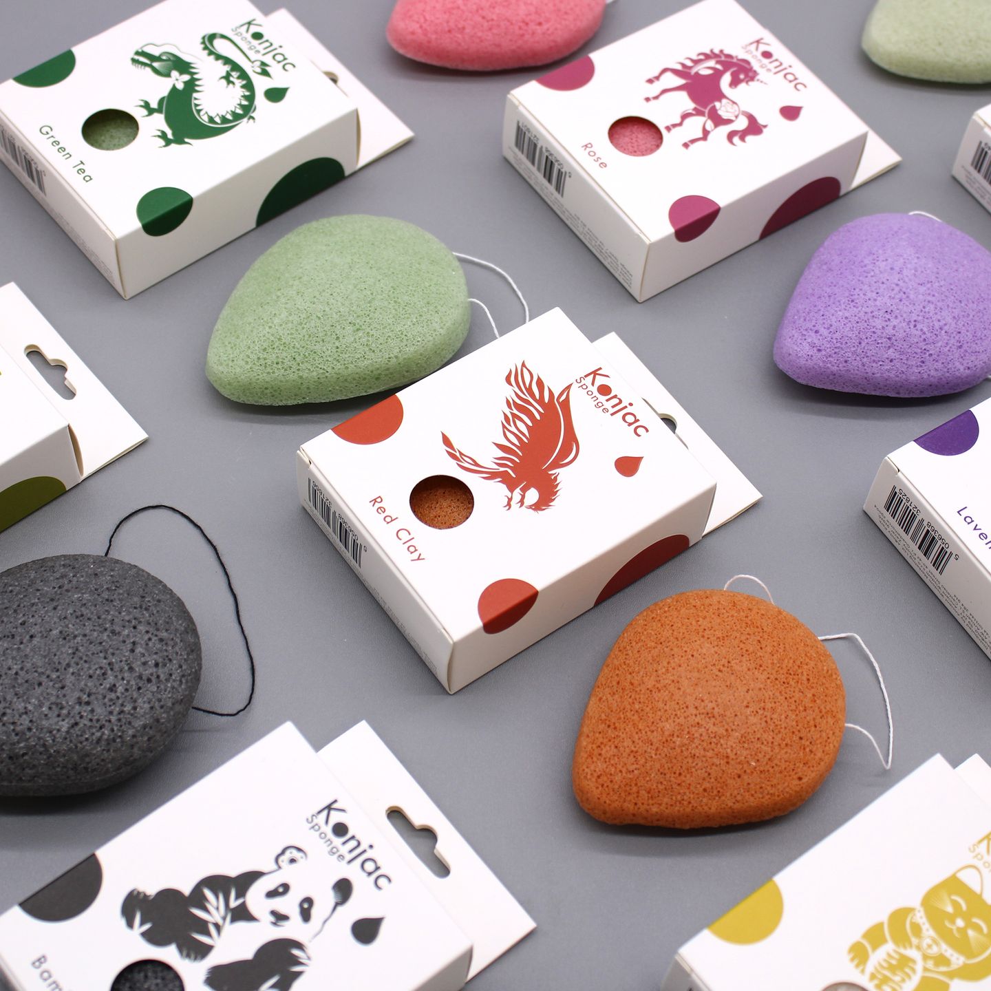 Éponges Konjac Goutte Naturelles