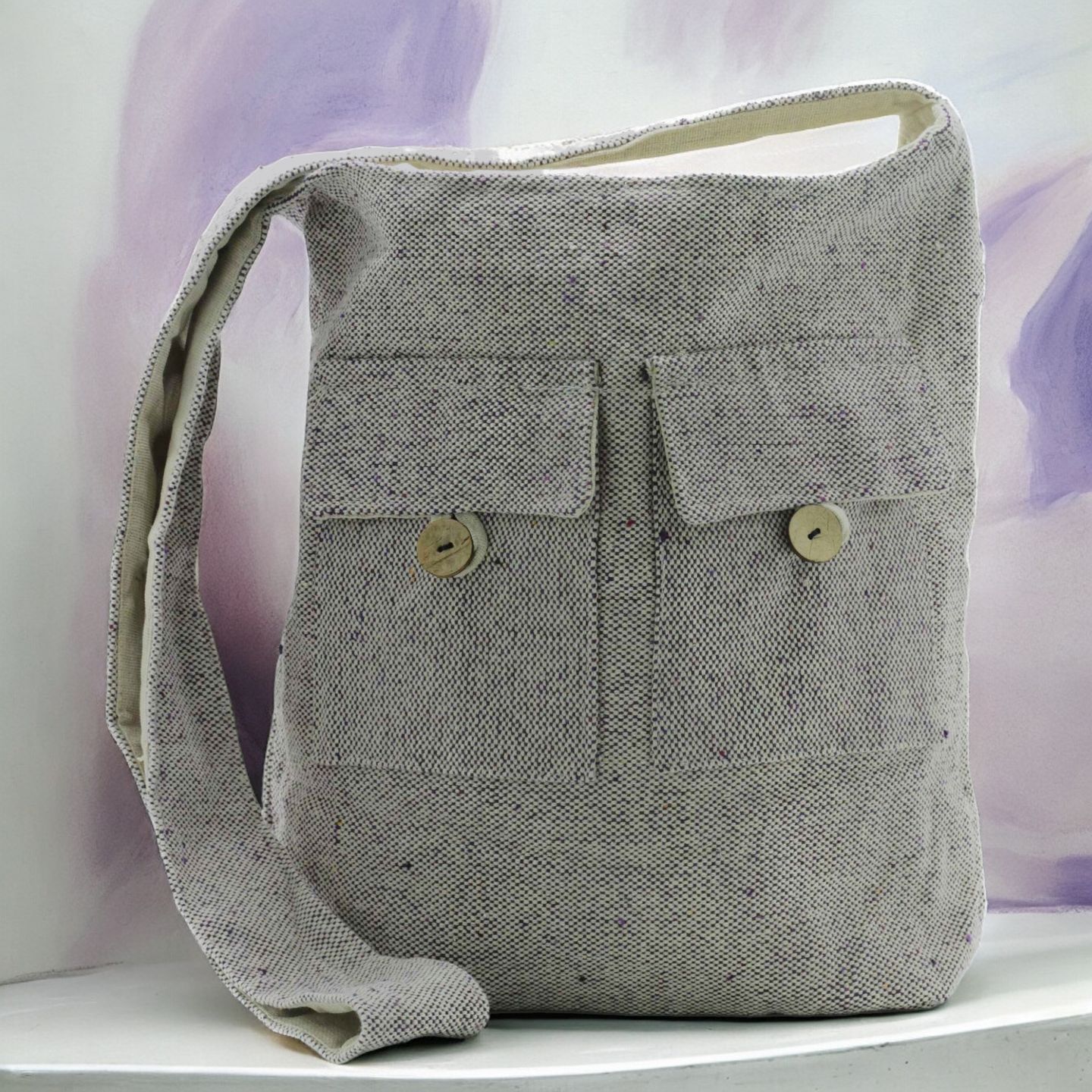 Sacs à Deux Poches en Coton – Tons Naturels