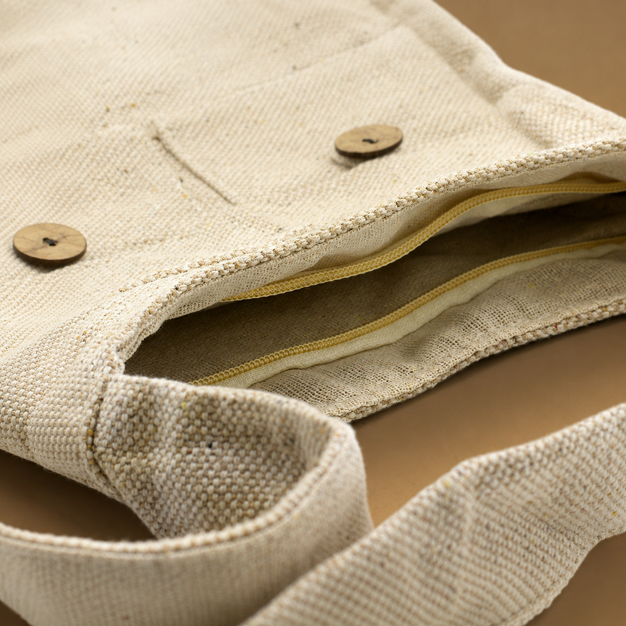 Sacs à Deux Poches en Coton – Tons Naturels