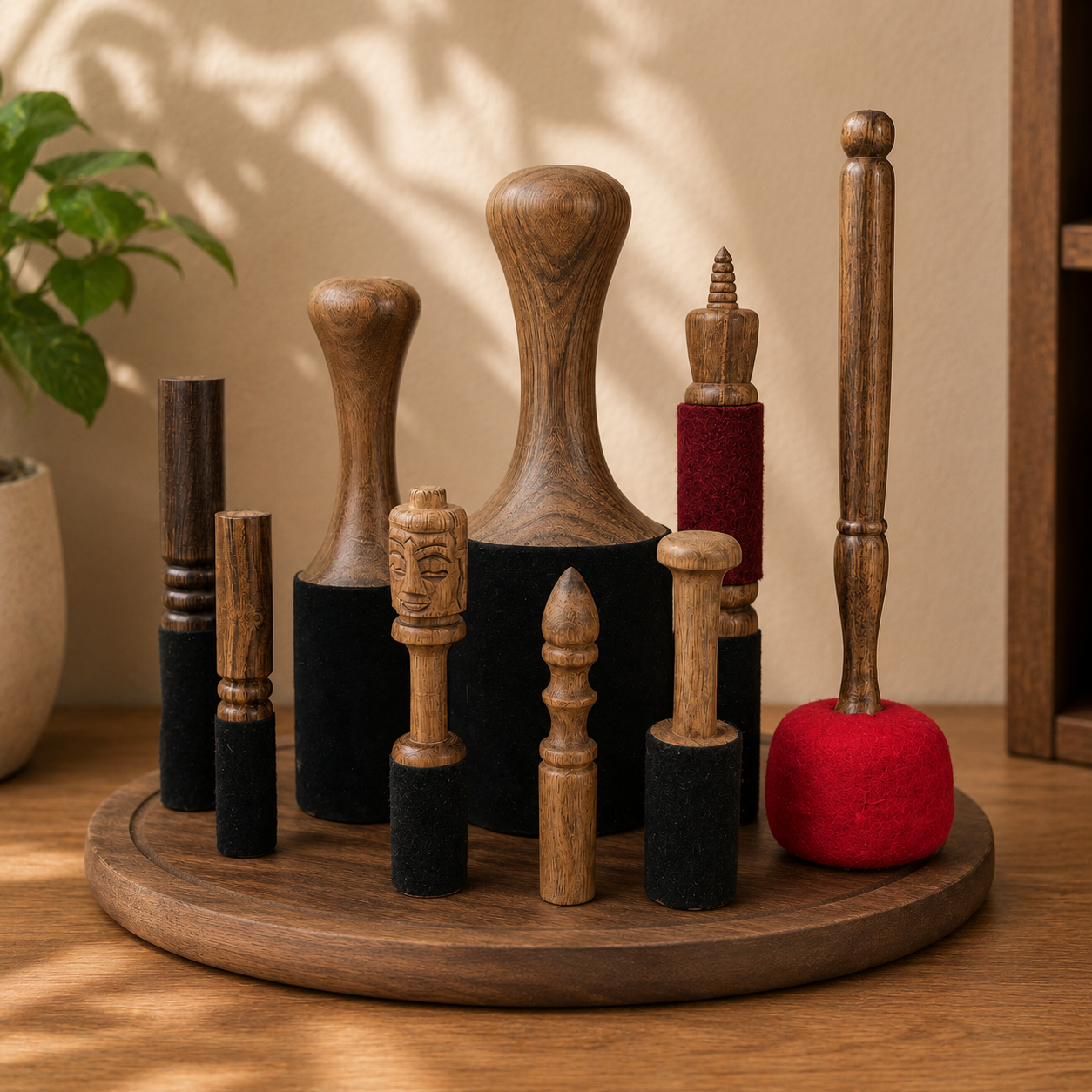 Bâtons et Coussins pour Bols Tibétains