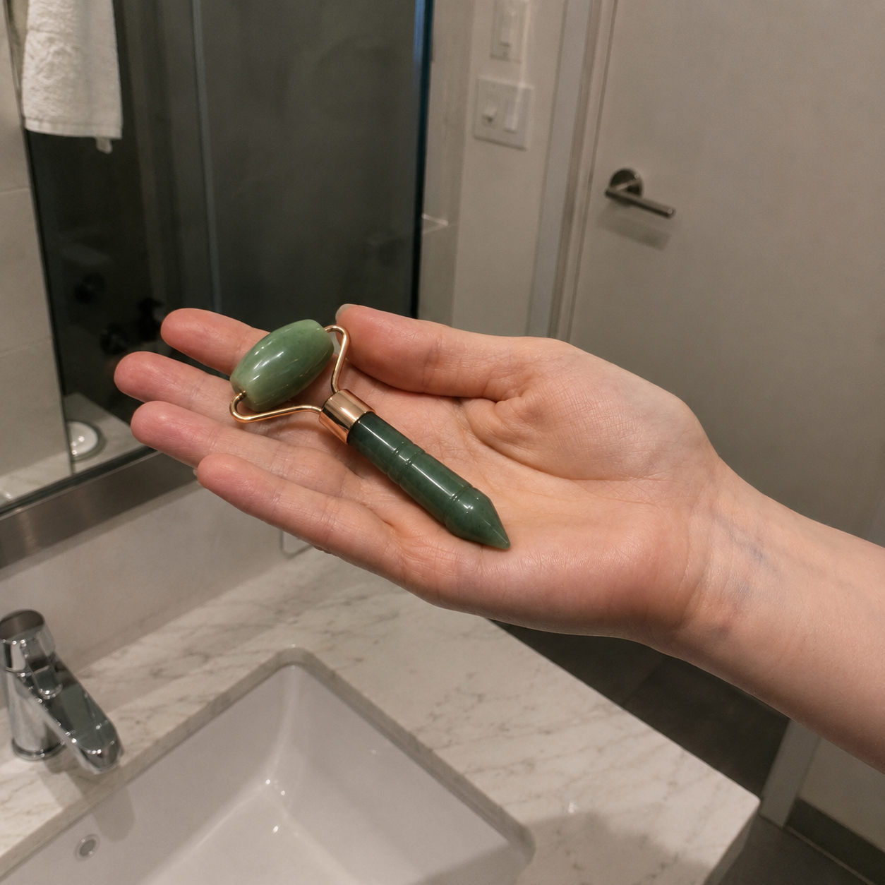 Rouleaux de Massage Visage en Pierres Naturelles