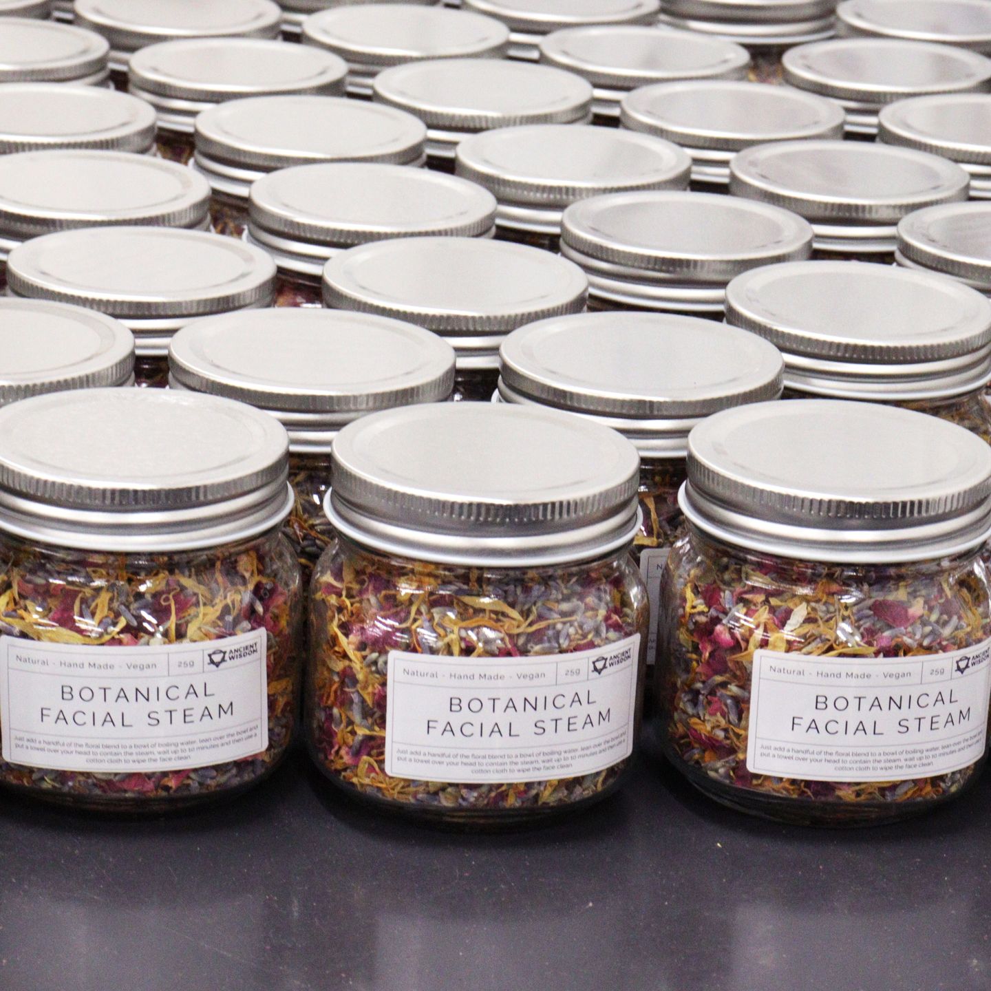 Bain floral et mélange de vapeur