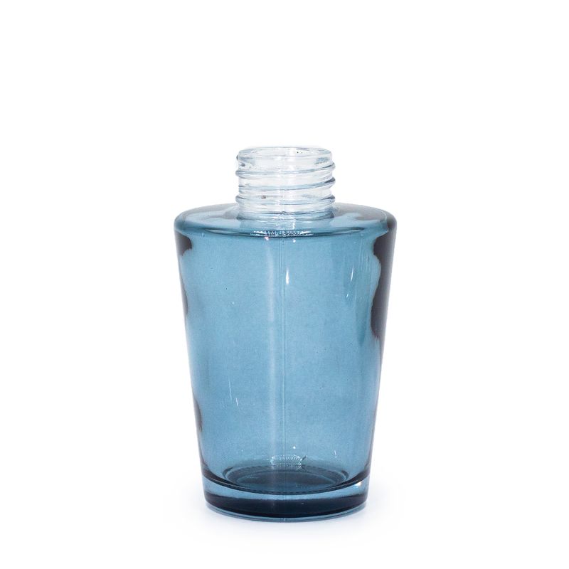 Bouteille de diffuseur de parfum 100ml en forme de vase (col 28mm) - Bleu fumé