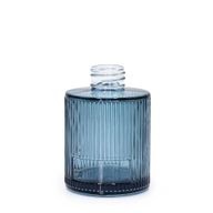 Bouteille de diffuseur de parfum 150ml ronde nervurée (col 28mm) - Bleu fumé
