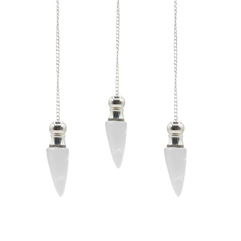 Le Secret de la Vérité – Pendule à Compartiment Secret – Cristal de Roche – Plaqué Argent