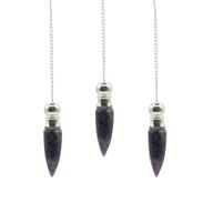 Le Secret de la Vérité – Pendule à Compartiment Secret – Améthyste – Plaqué Argent