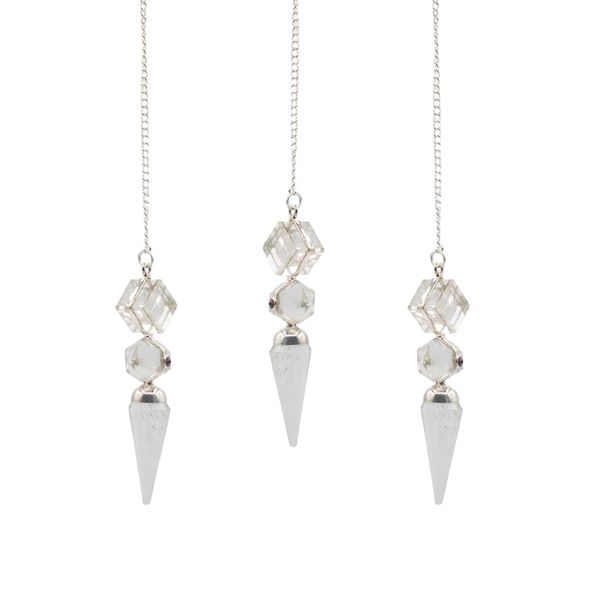 L'Architecte de la Clarté - Pendule en trois pièces - Cristal de quartz