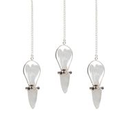 Guide Céleste - Pendule d'ange à deux pièces - Bracelet des chakras - Quartz clair