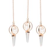 Le Portail Stellaire – Pendule Merkaba Rotatif Double – Cristal de Roche