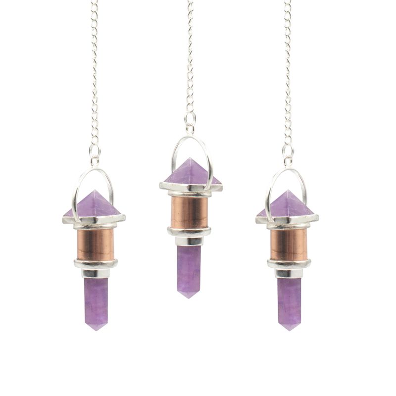 Le Moteur Violet – Pendule Combiné en Cuivre – Améthyste