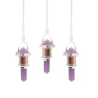 Le Moteur Violet – Pendule Combiné en Cuivre – Améthyste