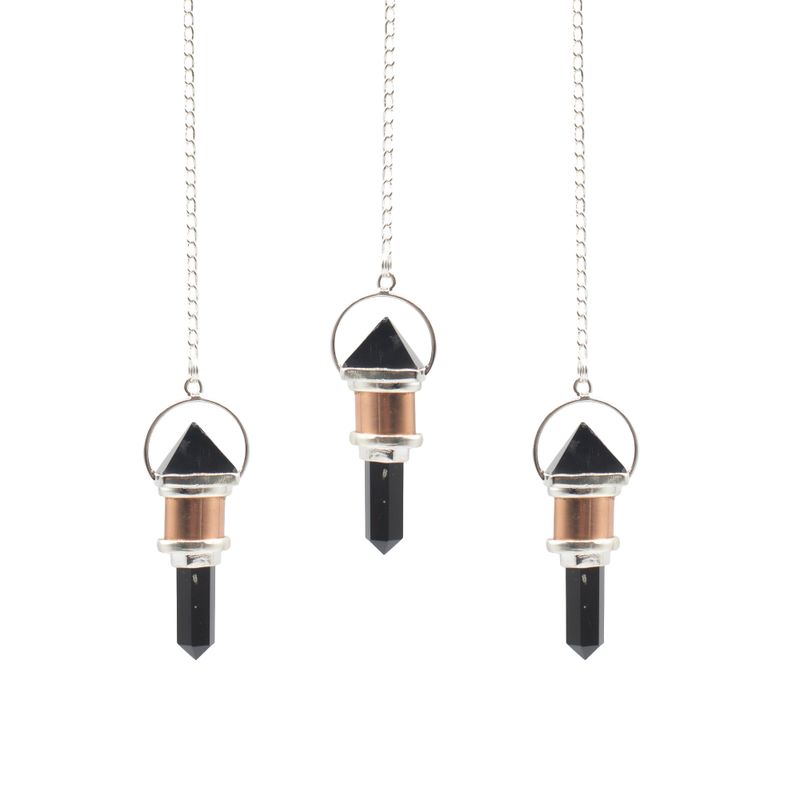 Le Veilleur de la Nuit – Pendule Combiné en Cuivre – Obsidienne