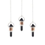 Le Veilleur de la Nuit – Pendule Combiné en Cuivre – Obsidienne