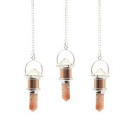 La Chambre Lunaire – Pendule Combiné en Cuivre – Cristal de Roche & Pierre de Soleil