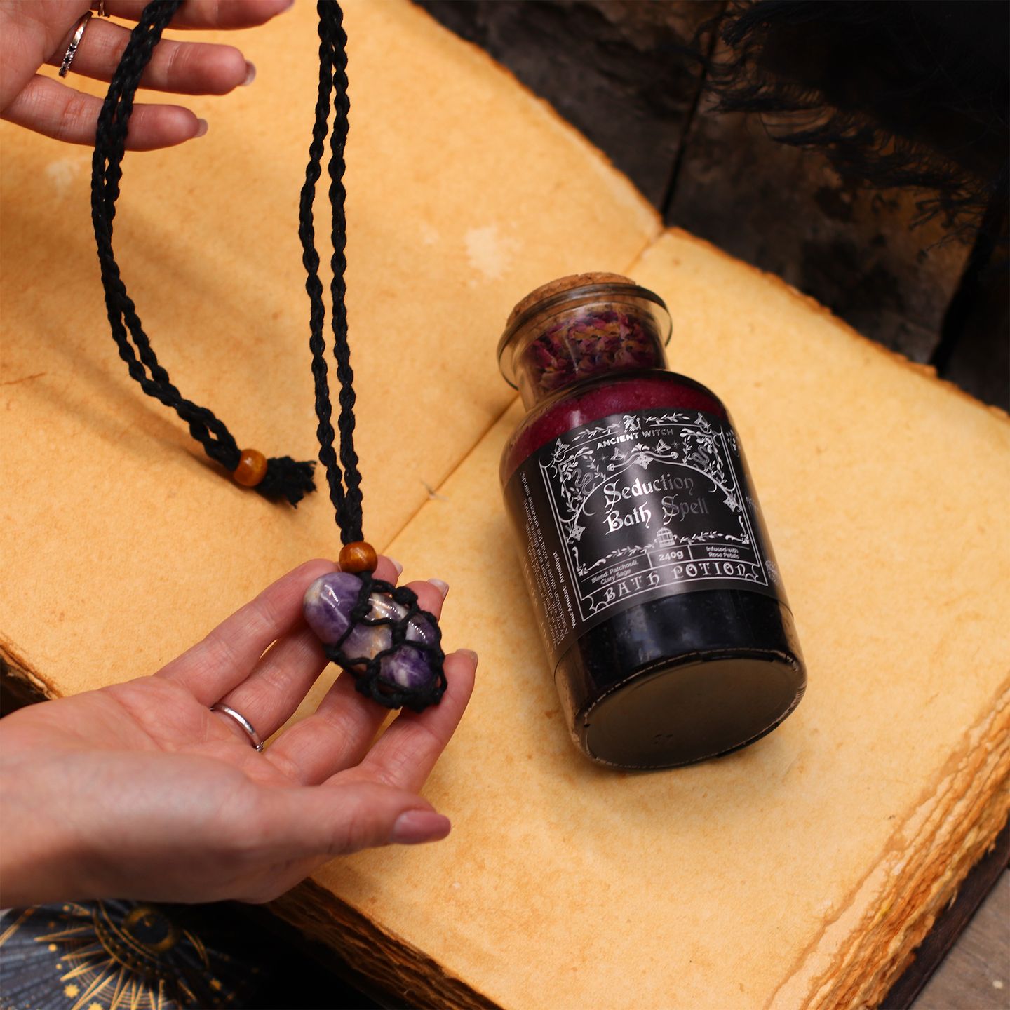 Potions de Bain Ésotériques Sels et Fleurs Ancient Witch