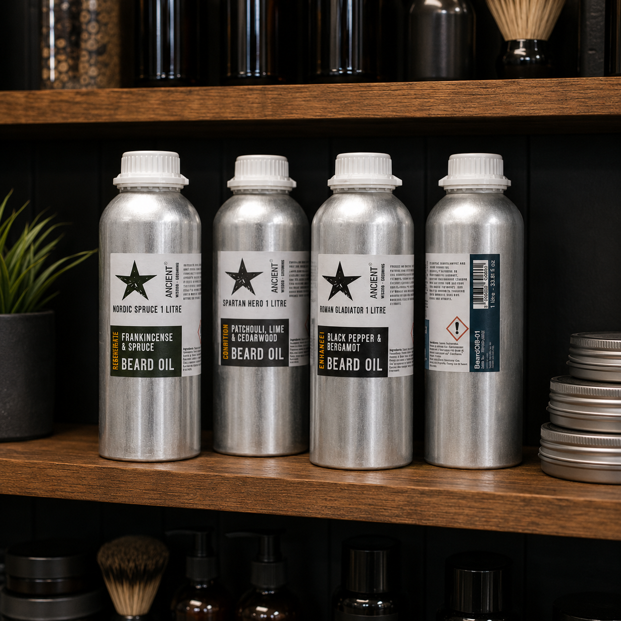 Huiles à Barbe Naturelles et Pures - 1 Litre