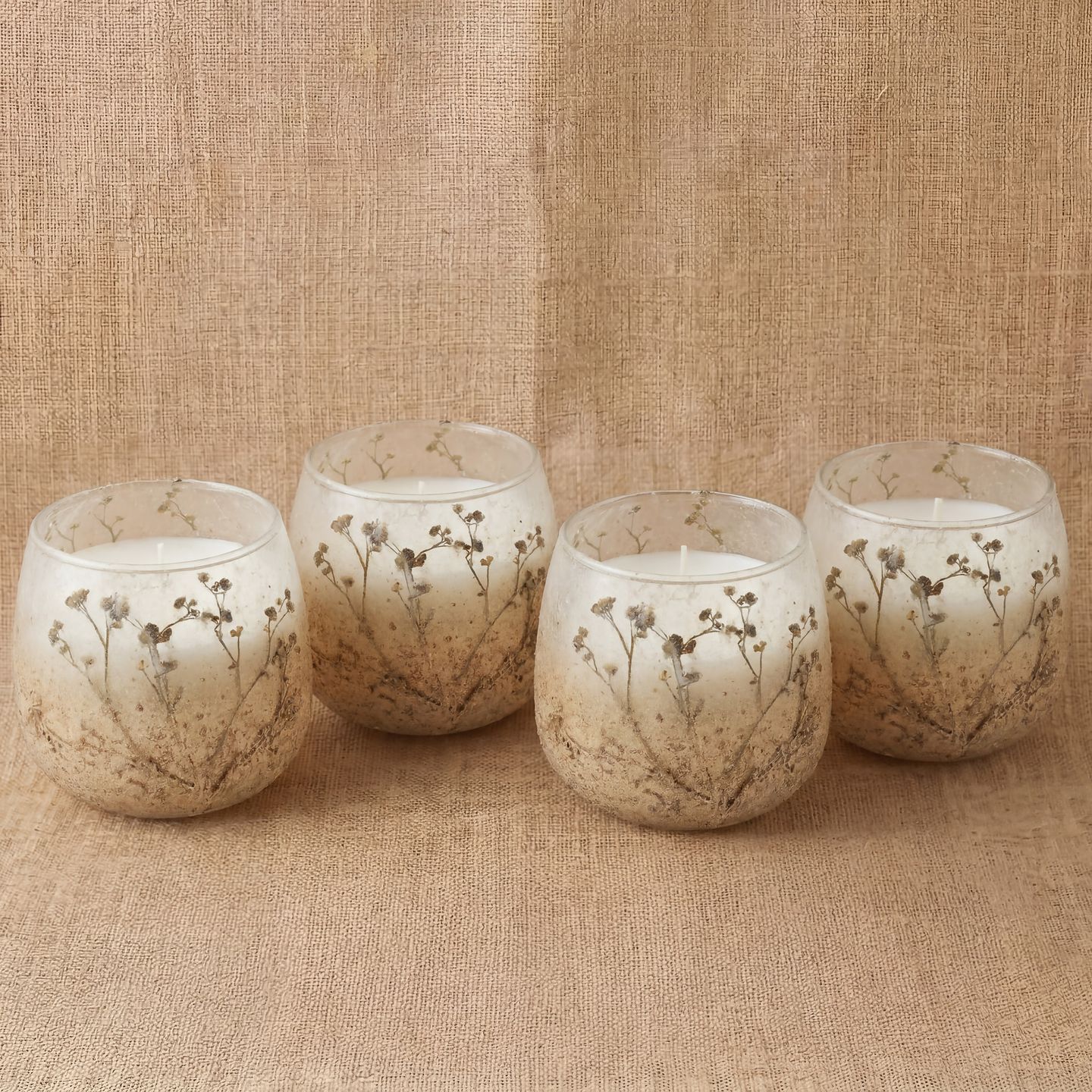 Bougies Parfumées Brise Fraîche en Verre Décoré & Mosaïque
