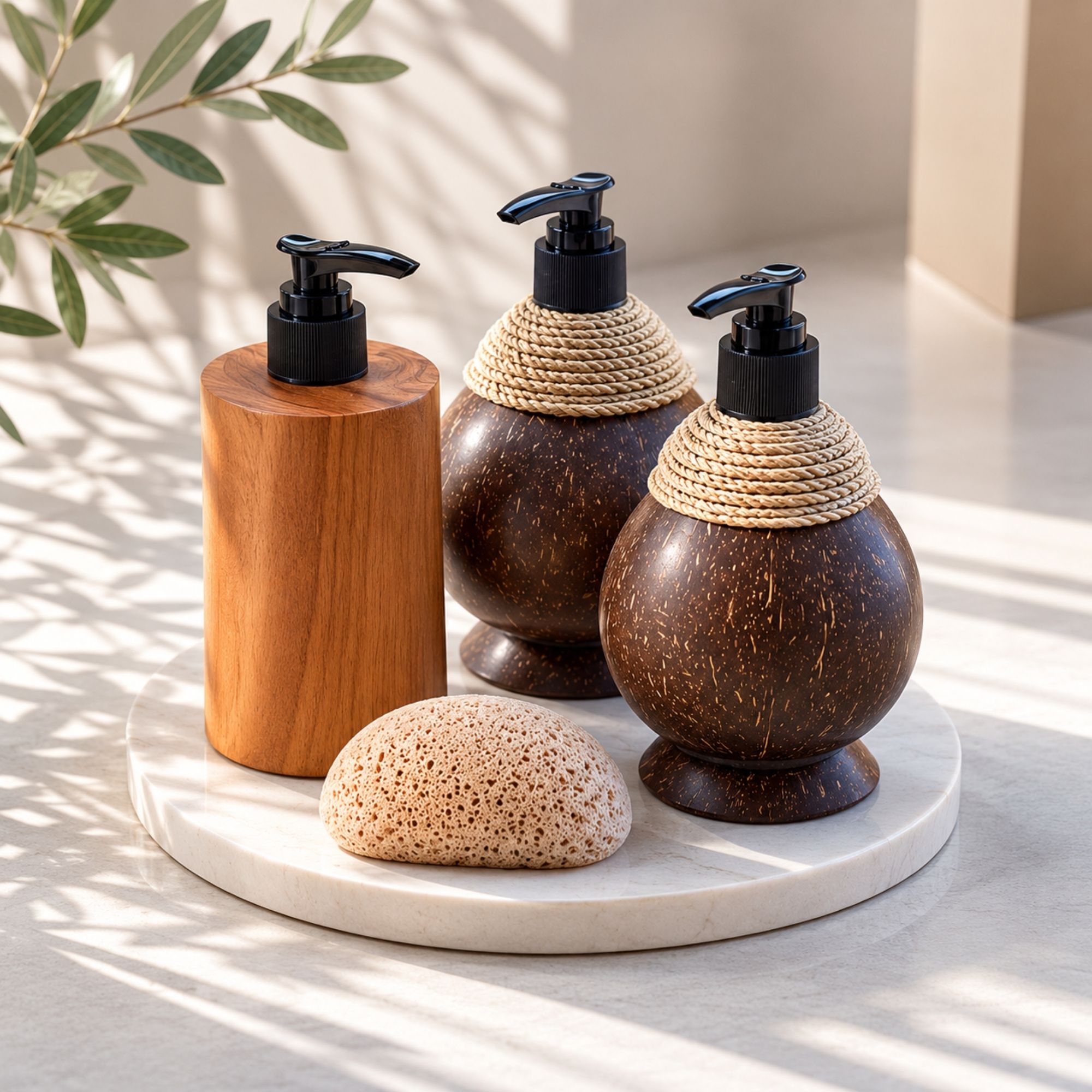 Distributeur de Savon Liquide en Bois
