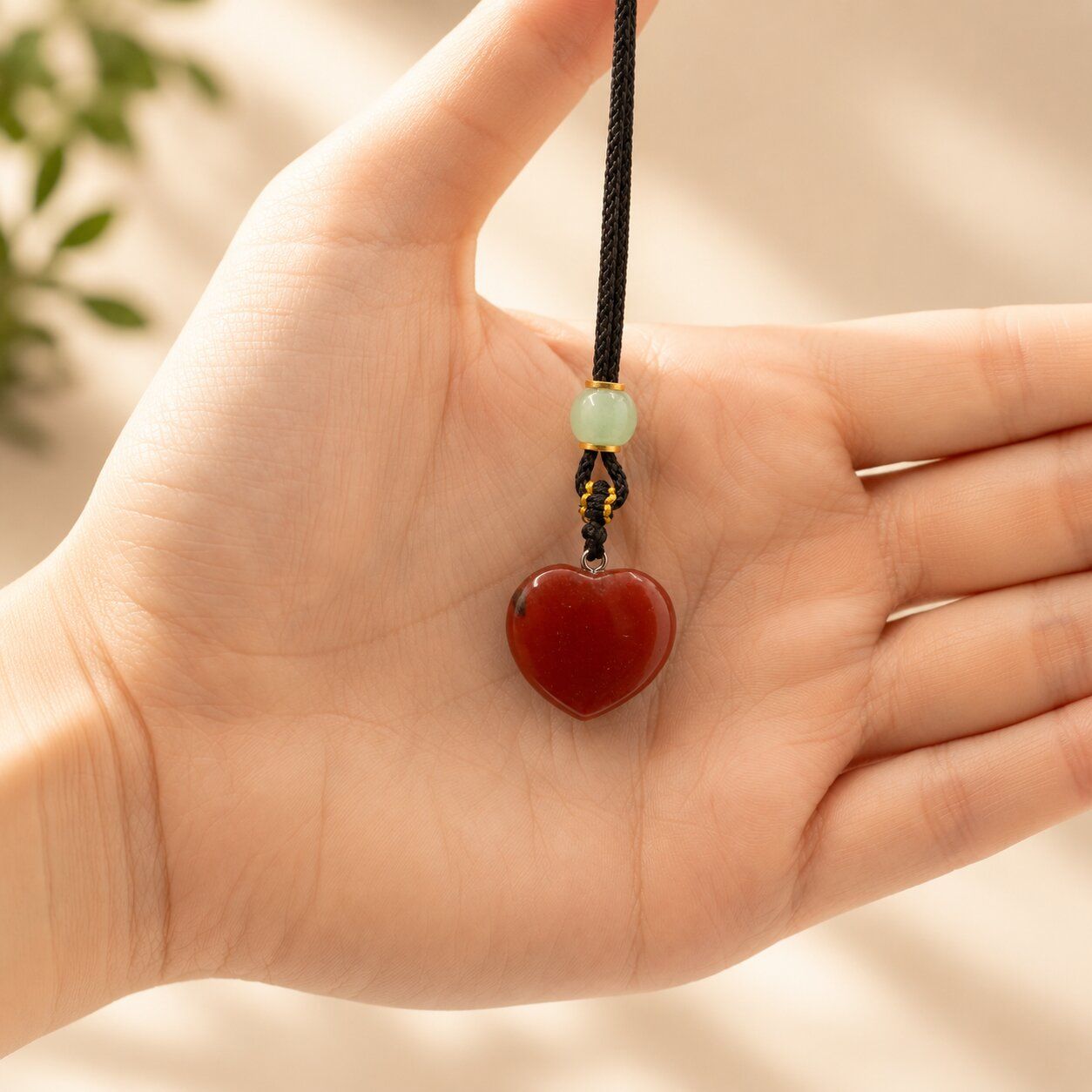 Collier à cordon avec pendentifs en pierres précieuses