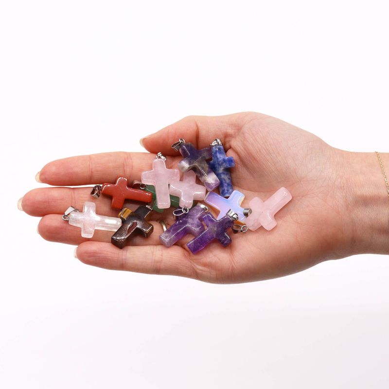 Pack de démarrage Pendentifs en pierres précieuses avec cordons de pendentif et présentoirs à cadre