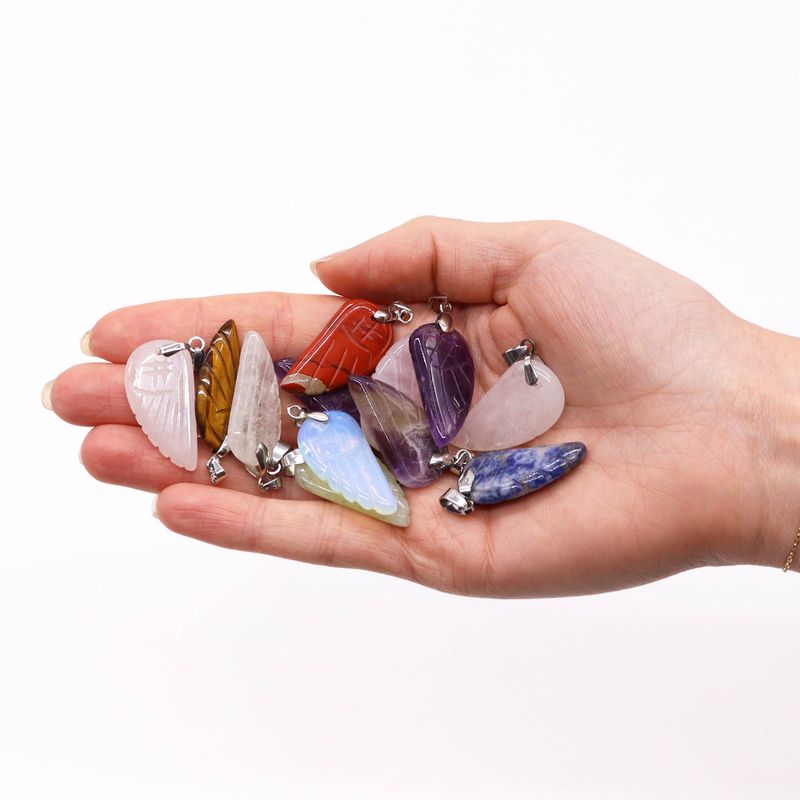 Pack de démarrage Pendentifs en pierres précieuses avec cordons de pendentif et présentoirs à cadre