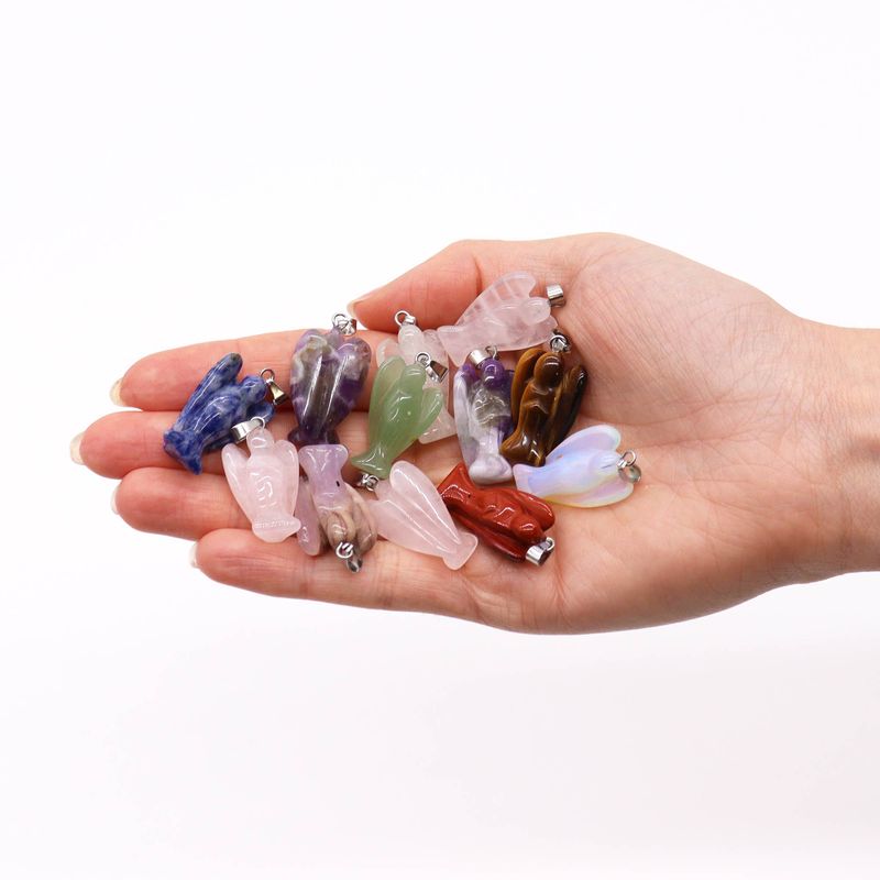 Pack de démarrage Pendentifs en pierres précieuses avec cordons de pendentif et présentoirs à cadre