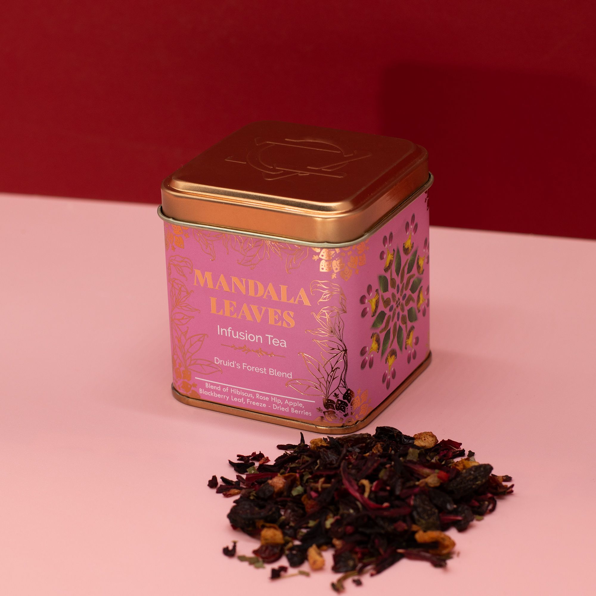 Boite de Thés Artisanaux Premium Mandala Leaves