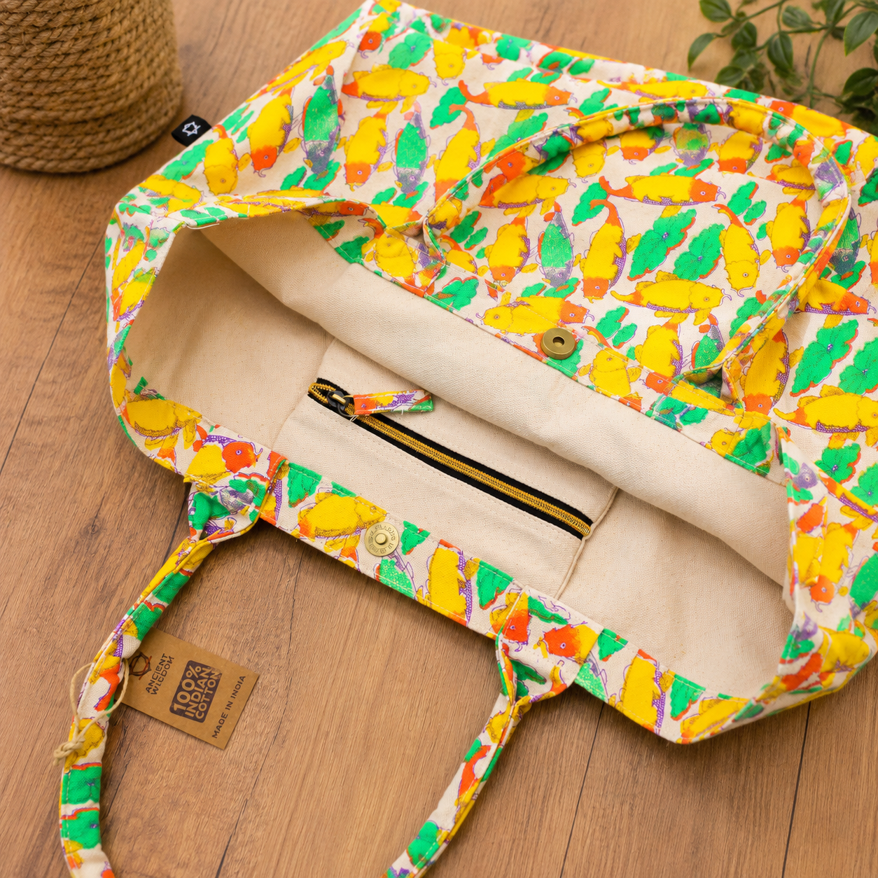 Grands Sacs Fluo en 100% coton indien