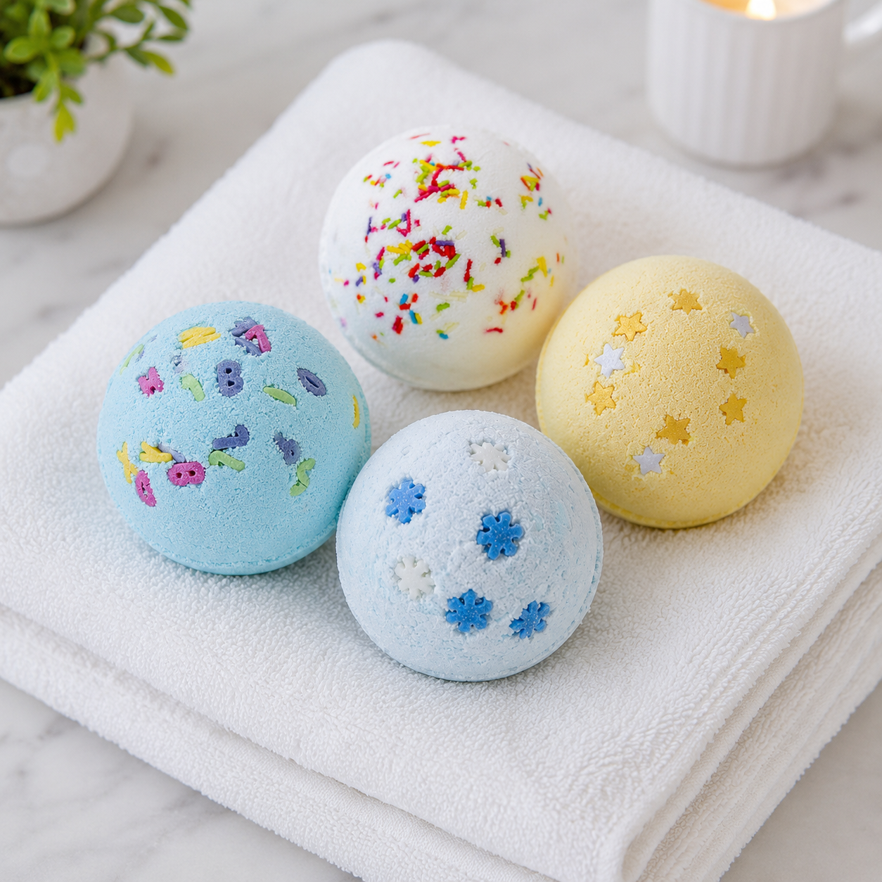 Bombes de Bain avec Éléments