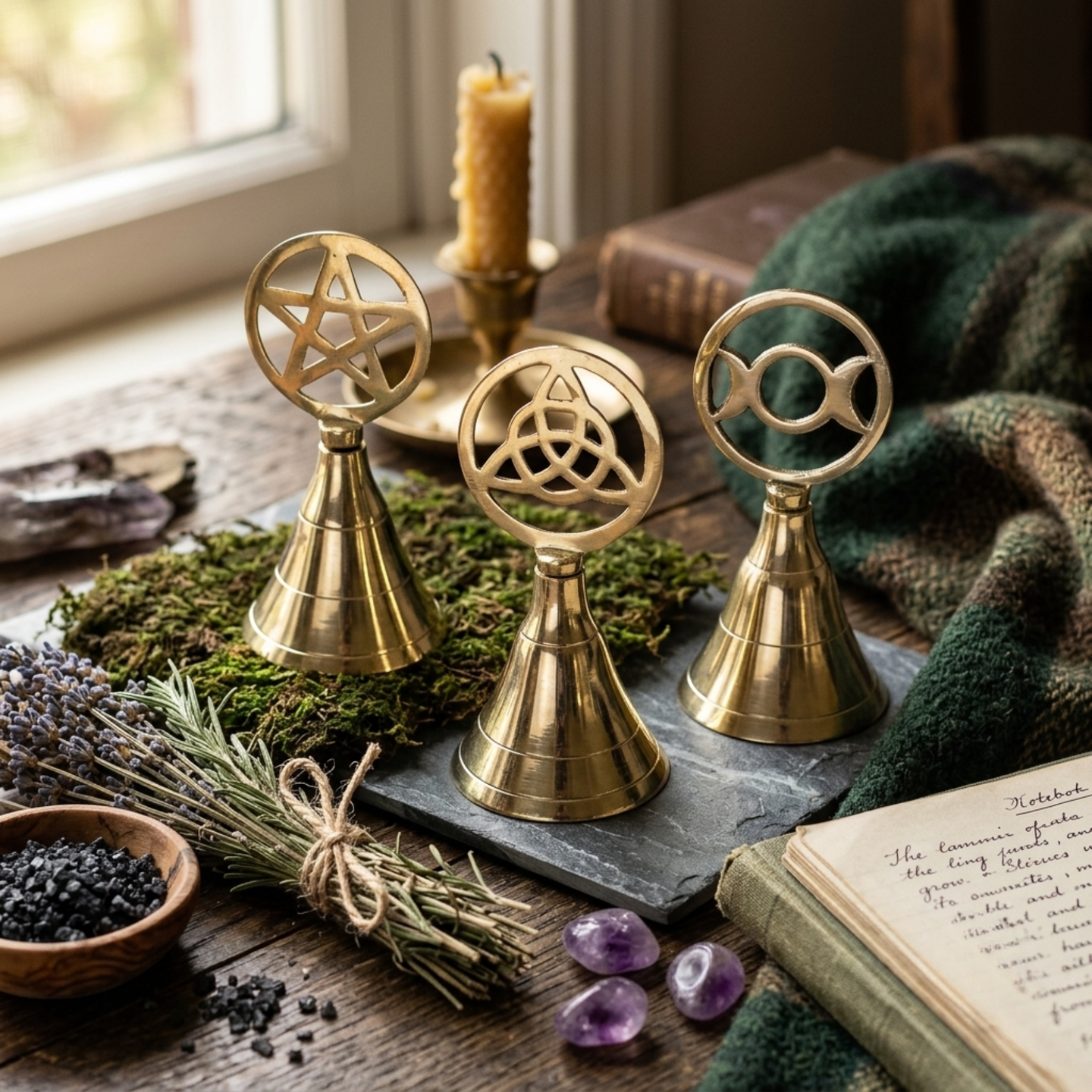 Clochettes d’Autel en Laiton pour Rituels & Méditation