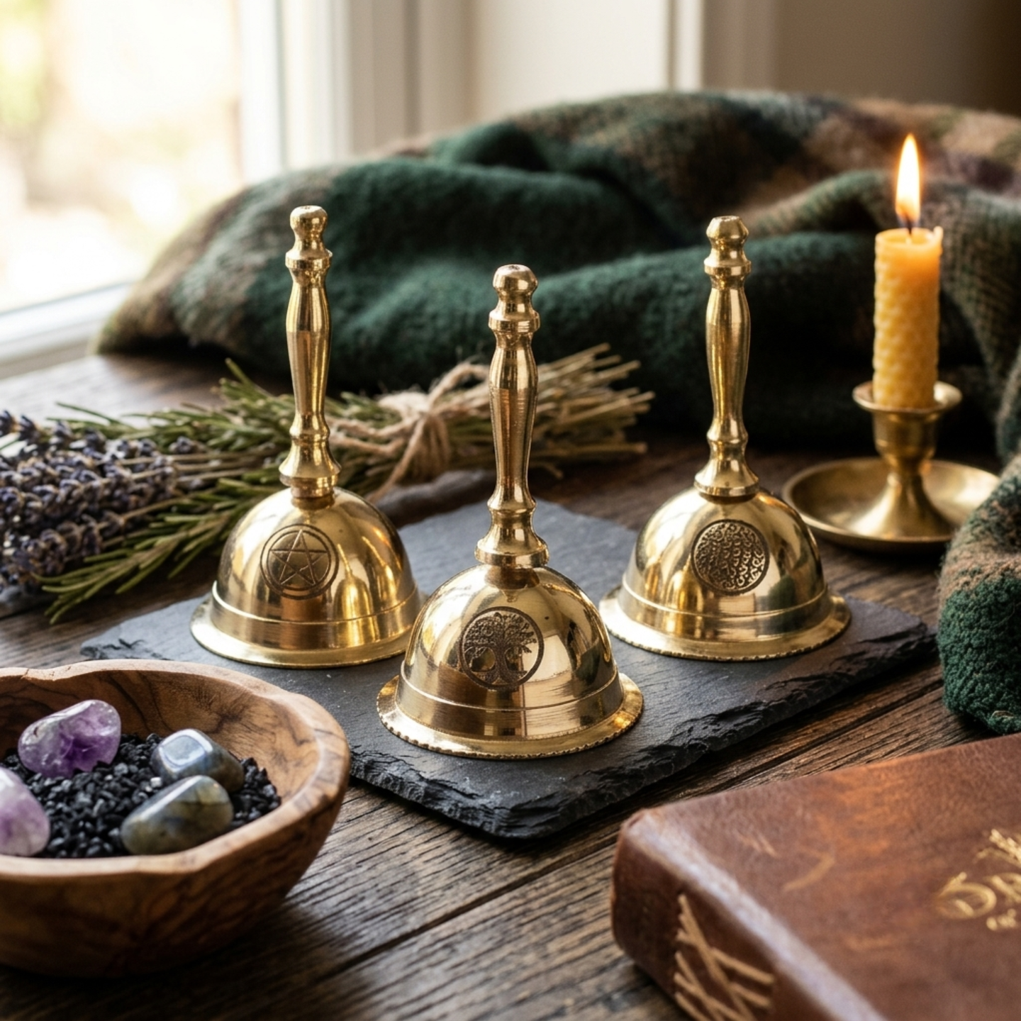 Clochettes d’Autel en Laiton pour Rituels & Méditation