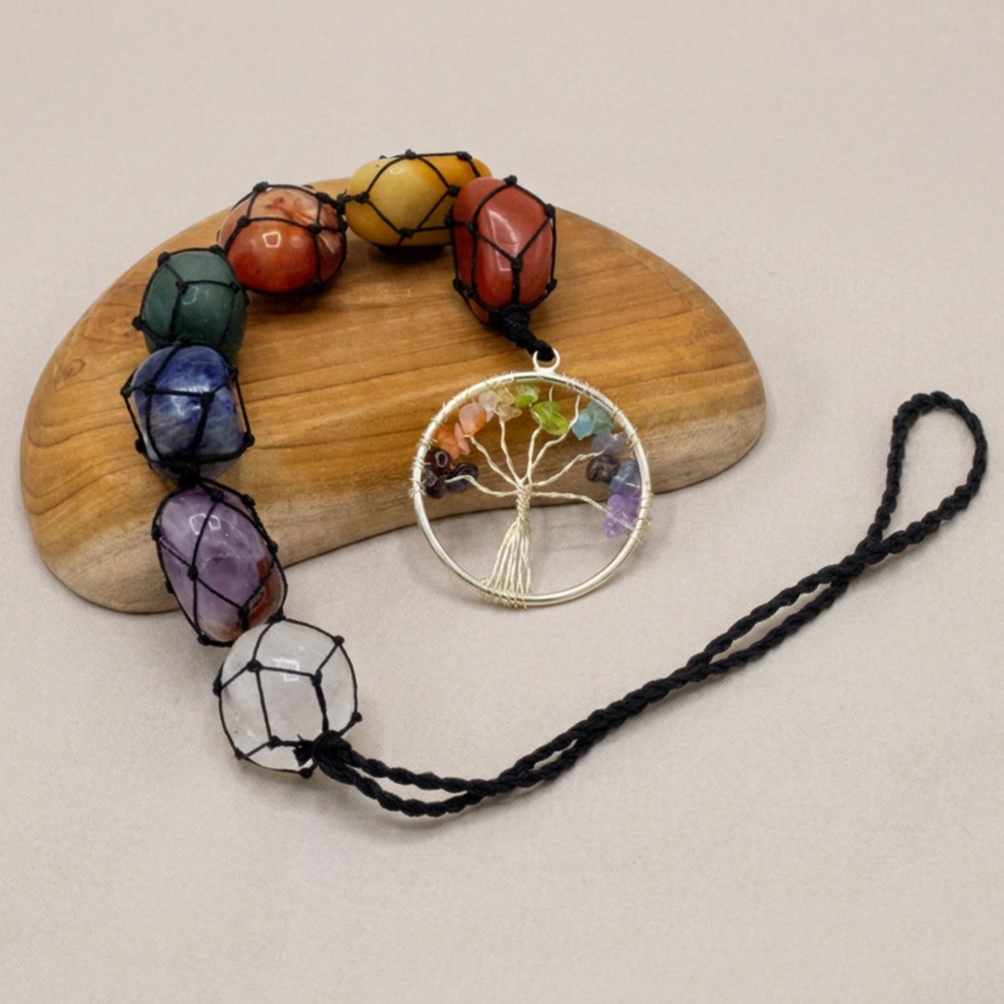 Suspensions Décoratives en Pierres des 7 Chakras