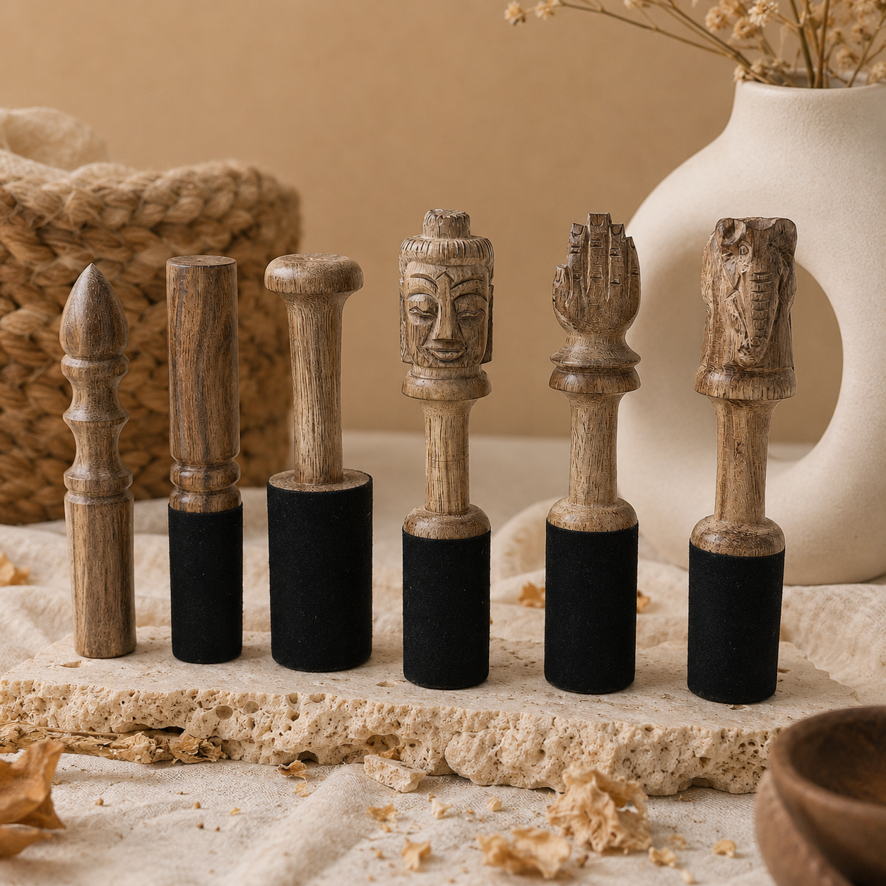 Bâtons et Coussins pour Bols Tibétains