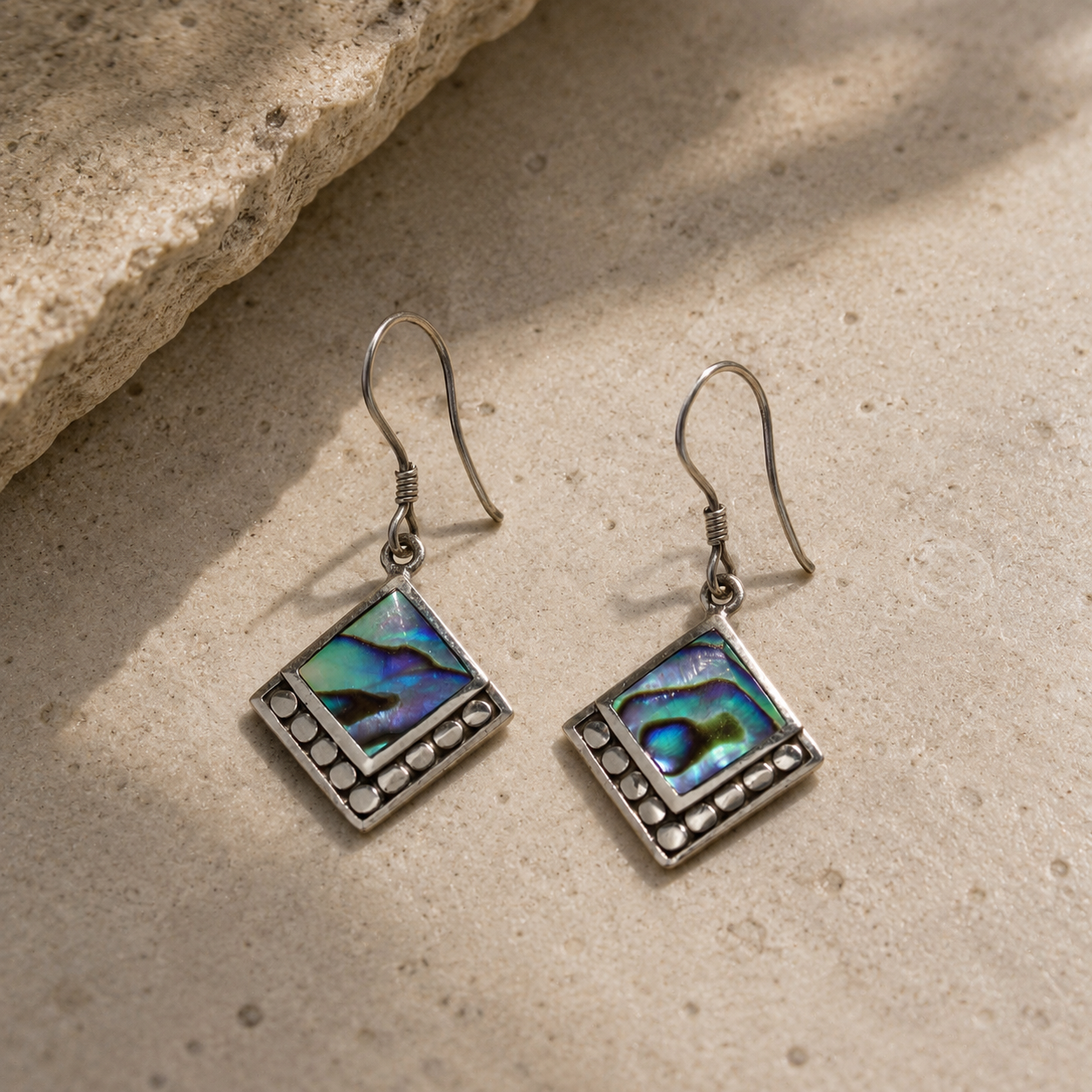 Boucles d'Oreilles en Coquillage & Argent 925